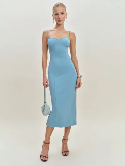 Reformation Remi Knit Dress In Sky Blue