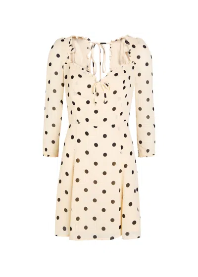 REFORMATION REFORMATION REMI POLKA-DOT GEORGETTE MINI DRESS