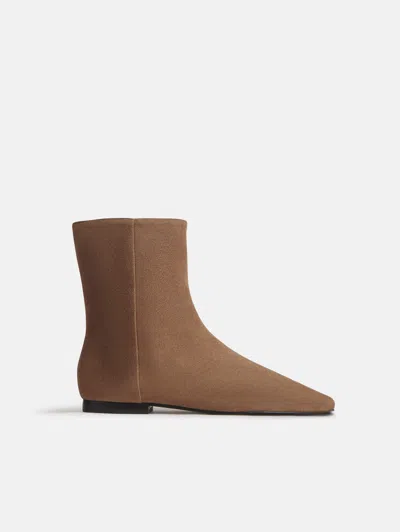 Reformation Remy Flat Ankle Boot Grey 5 In Brown