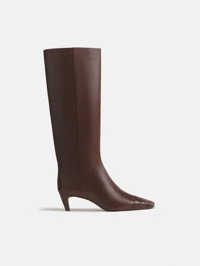 Reformation Remy Knee Boot Brown 5 In Multi