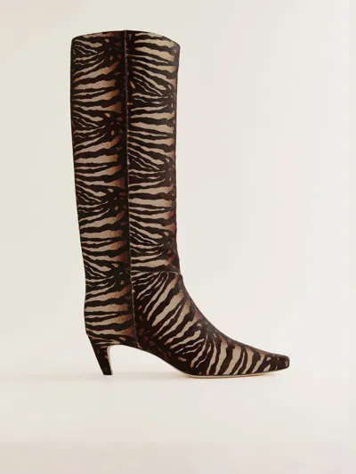 Reformation Remy Knee Boot In Hyena Haircalf