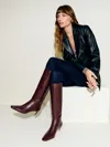 Reformation Remy Knee Boot In Ruby Leather