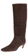 Reformation Remy Knee Boots Boss Suede In Boss Suede