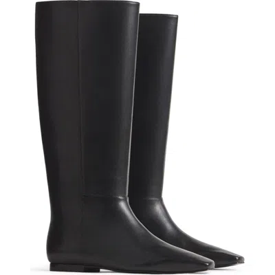 Reformation Remy Leather Knee High Boot In Black