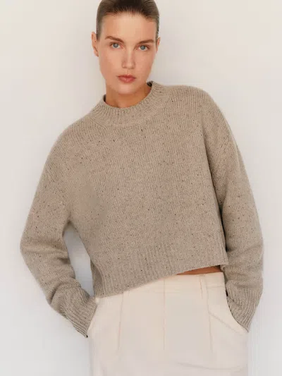 Reformation Remy Regenerative Wool Crew Sweater Natural Large