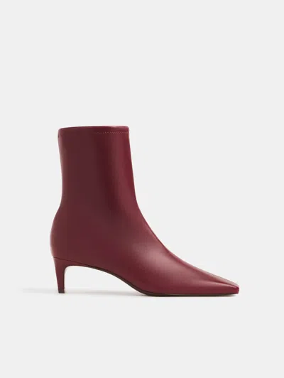 Reformation Remy Stretch Ankle Boot Red 5 In Purple