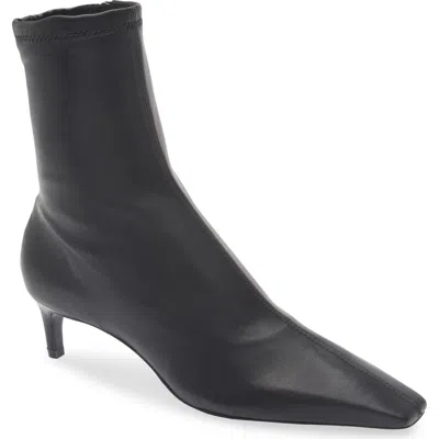 Reformation Remy Stretch Leather Ankle Boot In Black