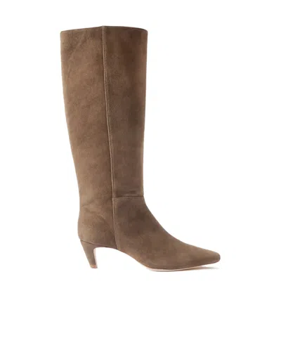 Reformation Remy Suede Knee Boots In Brown