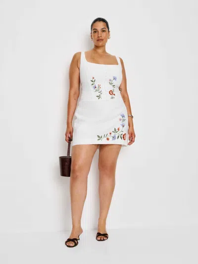 Reformation Ren Linen Skirt Es In White