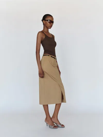 Reformation Renee Skirt Natural 8 In Multi