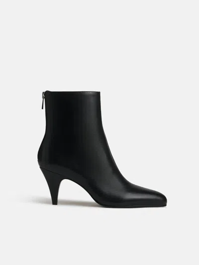 Reformation Rey Ankle Boot Black Leather 5 In Multi