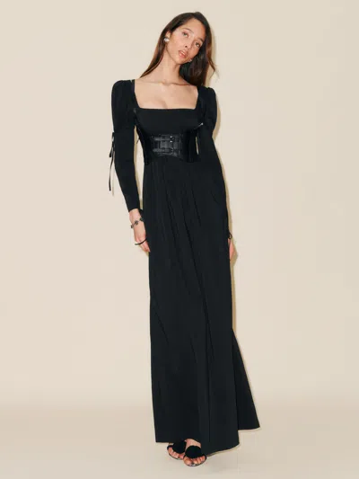 Reformation Rhea Dress In Black