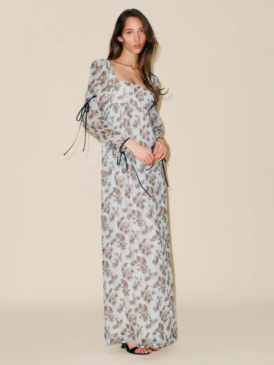 Reformation Rhea Dress In Powder Tossed Lily