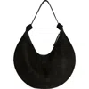 Reformation Rhea Suede Hobo Bag In Black Suede