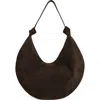 Reformation Rhea Suede Hobo Bag In Boss Suede