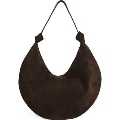 Reformation Rhea Suede Hobo Bag In Boss Suede