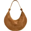 Reformation Rhea Suede Hobo Bag In Farro Suede