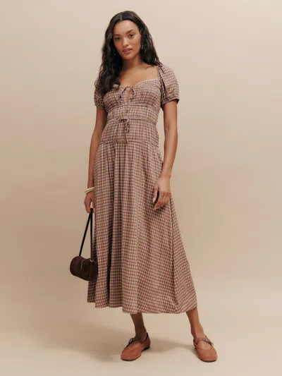 Reformation Rhett Dress In Audrie Check