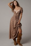 Reformation Rhett Midi Dress In Brown