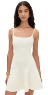 Reformation Rhia Cotton Sweater Dress Fior Di Latte In White