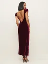 Reformation Rhia Velvet Dress In Chianti