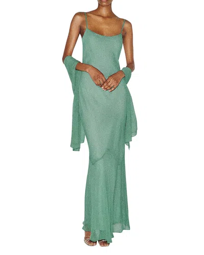 Reformation Rida Silk Chiffon Maxi Dress In Green