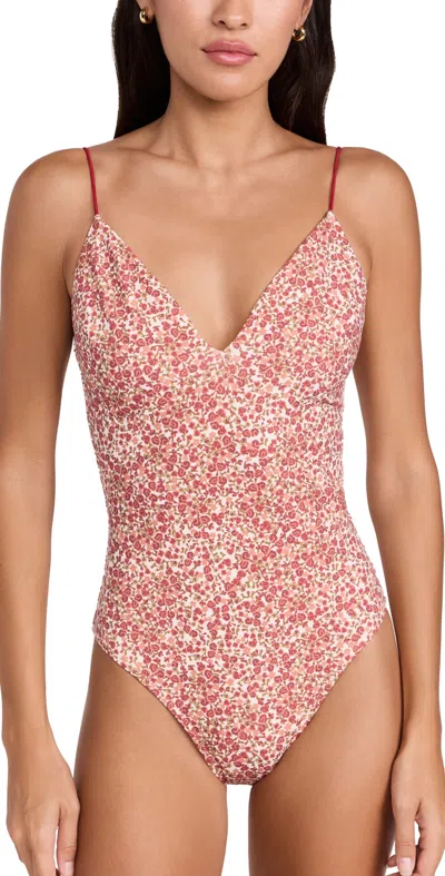 Reformation Rio One Piece Swimsuit In La Vie En Rose