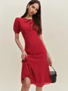 Reformation Robe Delia In Rouge