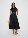 Reformation Robe En Lin À Ceinture Felipe In Black