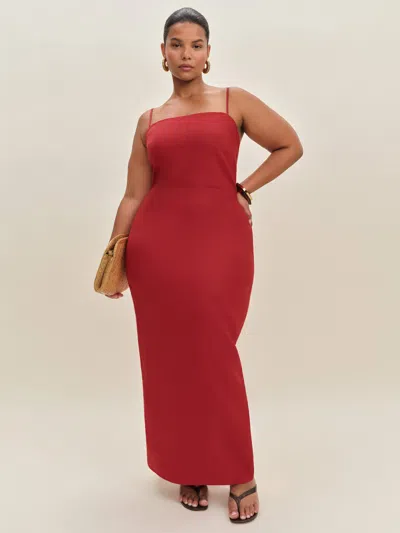 Reformation Robe En Lin Frankie Grandes Tailles
