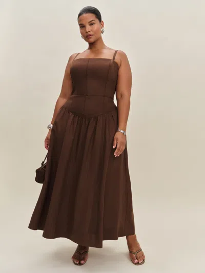 Reformation Robe En Lin Katarin Grandes Tailles