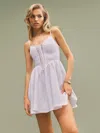 Reformation Robe En Lin Olina In Ivoire
