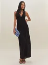 Reformation Robe En Maille Aura In Black