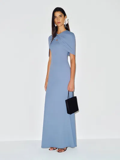 Reformation Robe En Maille Jayden Bleu L In Blue
