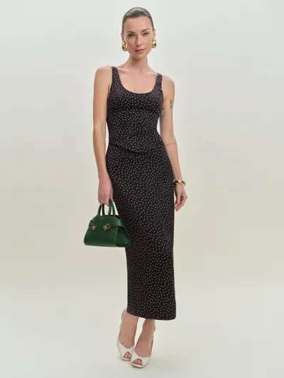Reformation Robe En Satin Elina In Noir