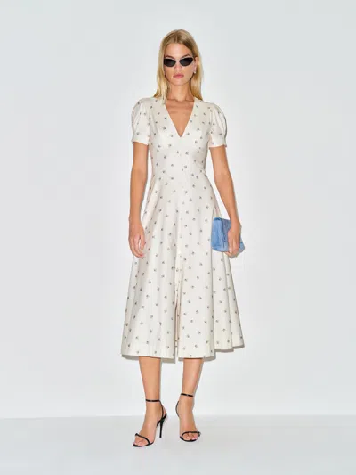 Reformation Robe Fitz Ivoire 34 In Multi