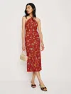 Reformation Robe Floria In Orange