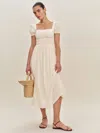 Reformation Robe Miel In White