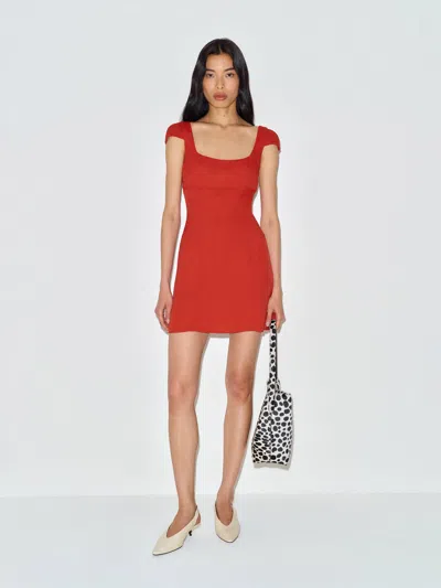 Reformation Robe Nashira Rouge 34 In Red