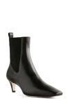 Reformation Roberta Ankle Boots Black Leather In Black Leather