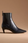 Reformation Roberta Ankle Boots Black Leather In Black