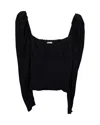 Reformation Roma Plunge Neck Top In Black Viscose In Black