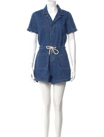 Pre-owned Reformation Romper W/ Tags In Blue