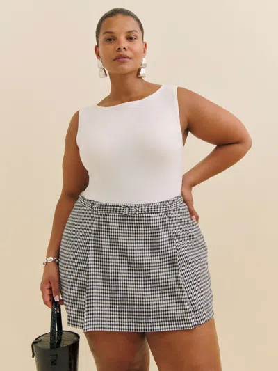 Reformation Rory Linen Skirt Es In Remy Check