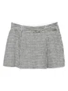 Reformation Rory Linen Skirt Remy Check In Black