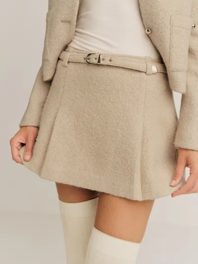Reformation Rory Skirt In Beige