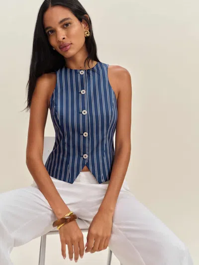 Reformation Rory Vest In Blue