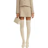 Reformation Rory Wool Blend Miniskirt In Beige
