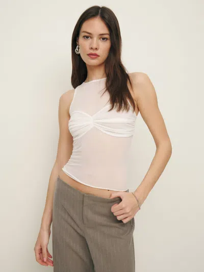 Reformation Rose Knit Top In Ivory