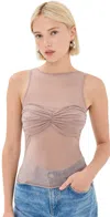 Reformation Rose Knit Top Shitake In Shitake
